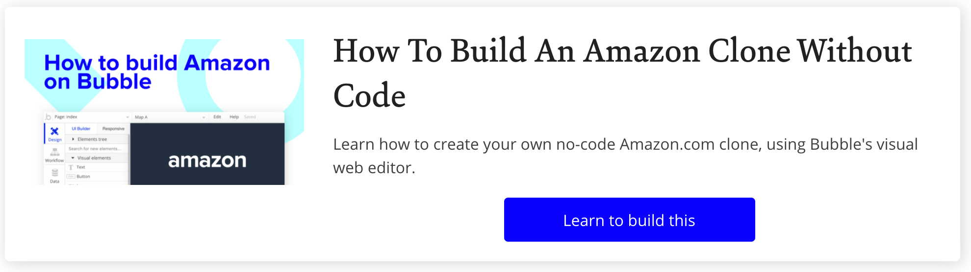 How To Build Amazon in Bubble with No Code Tutorial