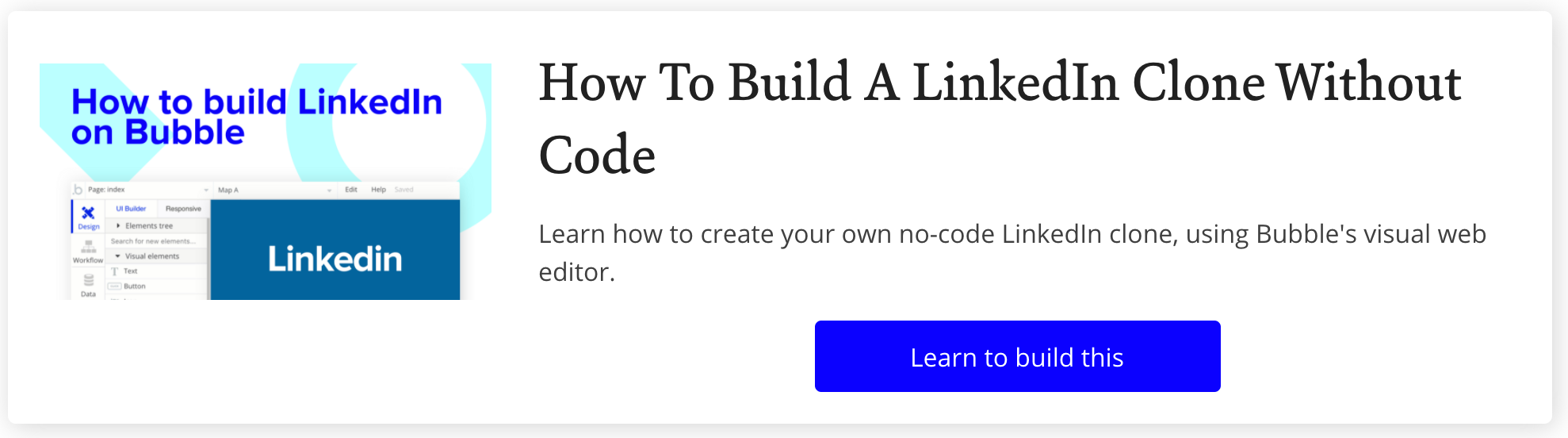 How To Build Linkedin Clone in Bubble With No Code