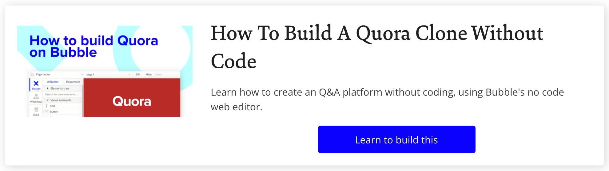 How To Build Quora in Bubble with No Code Tutorial