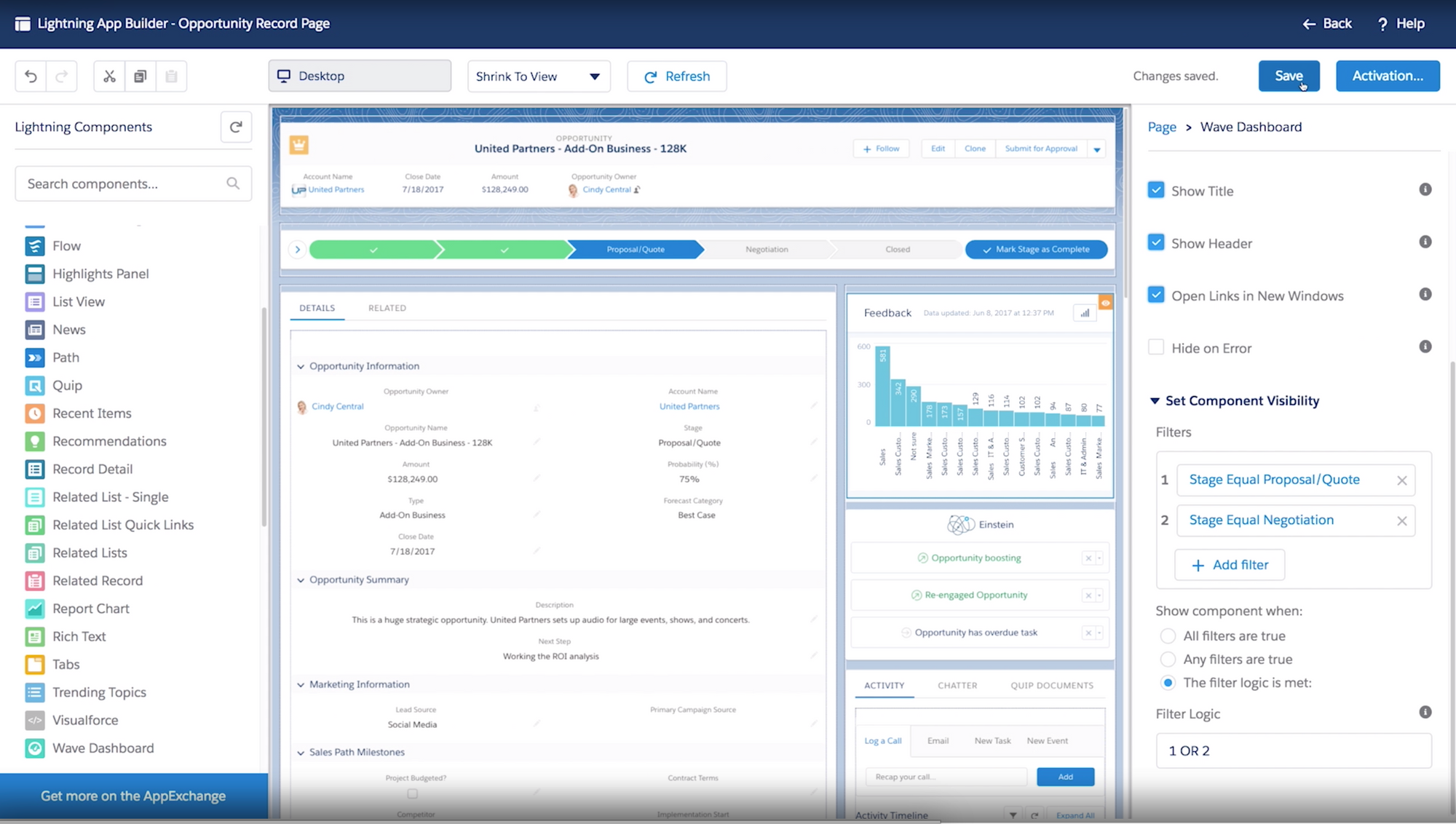 salesforce lightning app builder