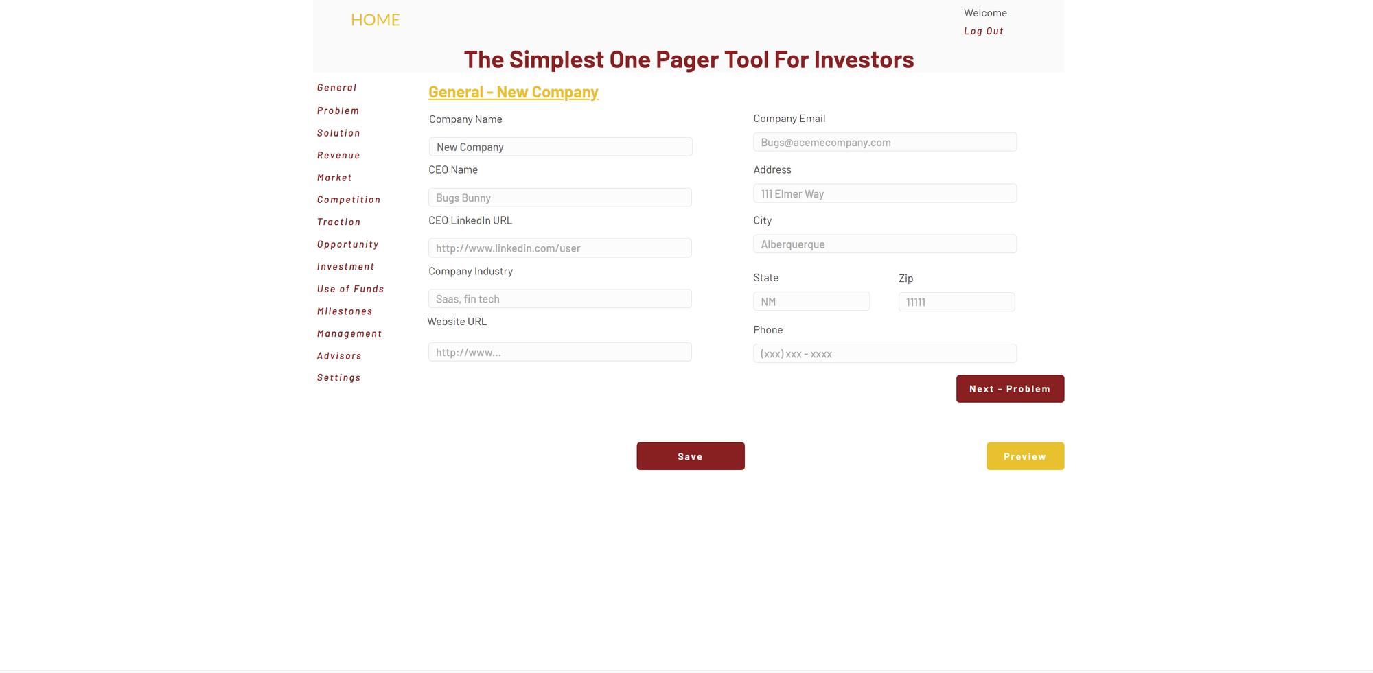 Bubble App of the Day One Pager Tool