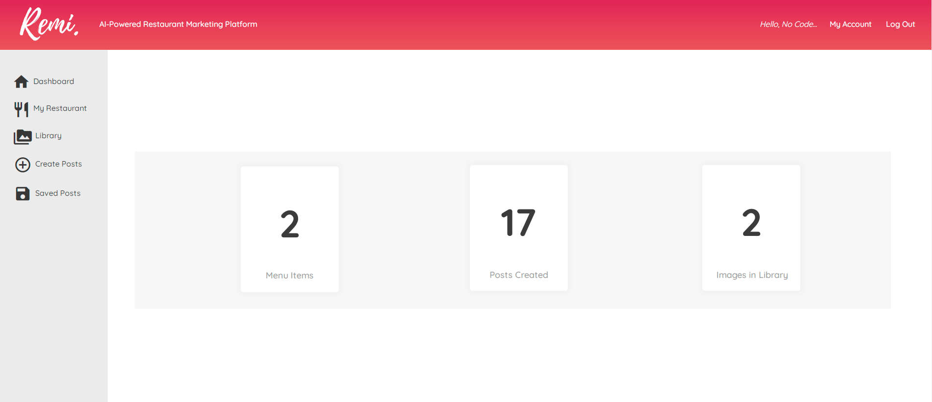 a user can sign up and give instructions to Remi such as "create social media copy for an Ice Cream Sundae" generate a response, copy it and use it on their social media platforms.