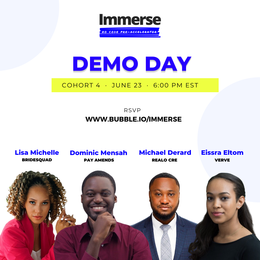 Demo Day for Immerse, our product pre-accelerator for underrepresented entrepreneurs