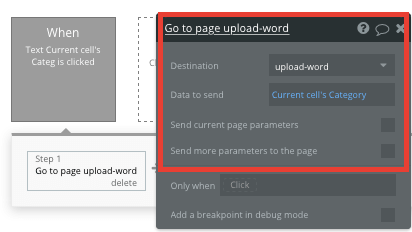 Sending data between pages using Bubble’s no-code editor