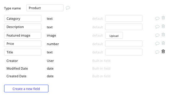 Bubble Fiverr Clone Product Data Types Fields Tutorial