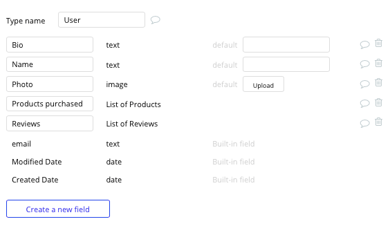 Bubble Fiverr Clone User Data Types Fields Tutorial