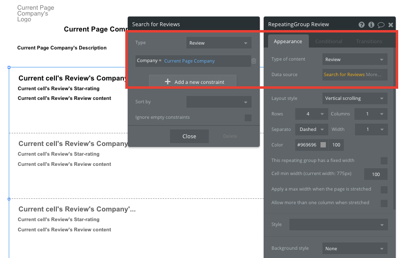 Bubble Glassdoor Clone Tutorial Walkthrough - uodate datasource.