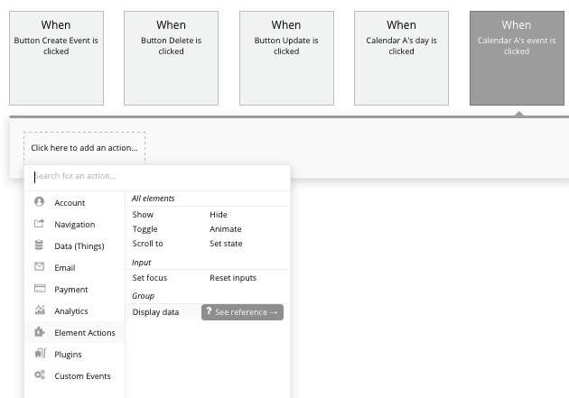 Bubble No Code Gcal App Workflow Sending Calendar Data