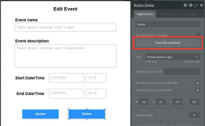 Bubble No Code Gcal App Clone Delete Event Tutorial