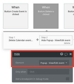 Bubble No Code Gcal App Clone Delete Event Hide Element Walkthrough