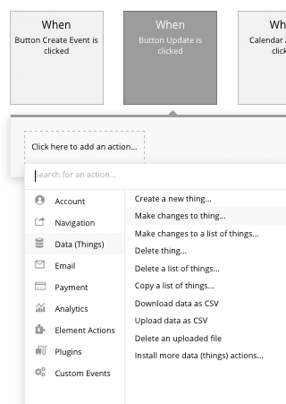 Bubble No Code Gcal App Clone Edit Event Workflow Walkthrough