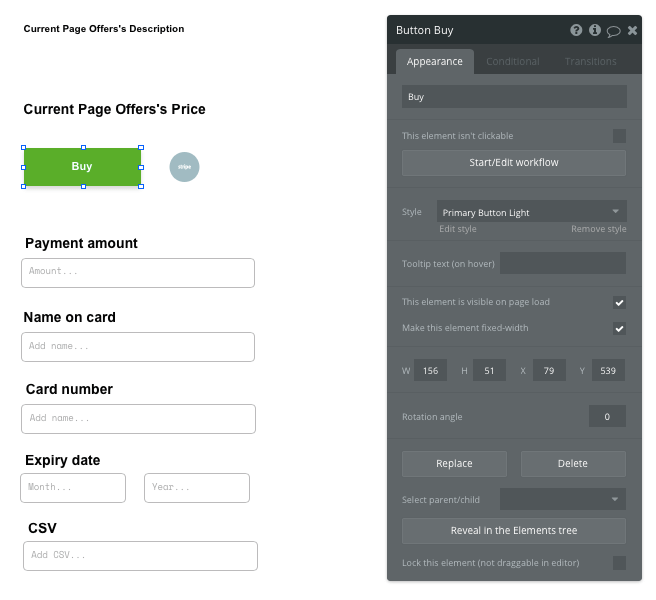 Bubble No Code Groupon Clone Walkthrough - buy button.