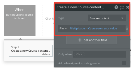 Creating a Headspace course content in Bubble’s no-code editor