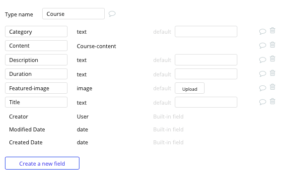 Bubble no code Headspace clone tutorial with course data type and fields