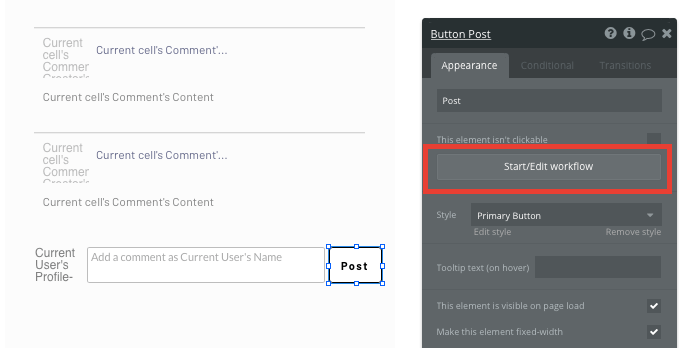 Creating a workflow to post comments on an Instagram post