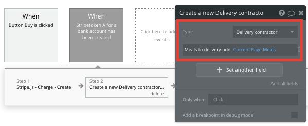 Bubble No Code Seamless Meal Delivery Platform Clone Tutorial - delivery workflow.