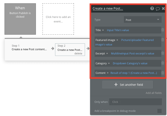 Bubble no code medium clone blog post content tutorial