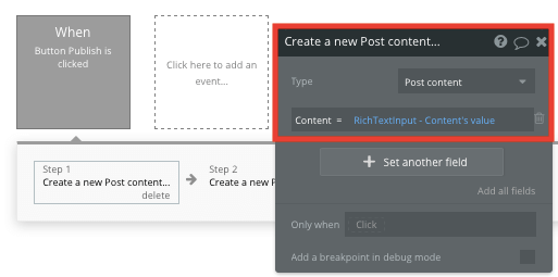 Bubble no code medium clone post workflow walkthrough