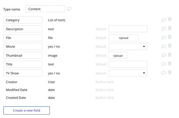 Bubble Netflix Content Data Type