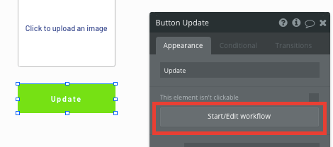 Creating a new event in a no-code Nextdoor clone app