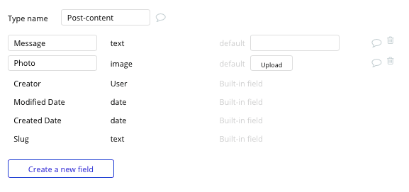 Bubble no-code Nextdoor clone tutorial with post-content data type and fields