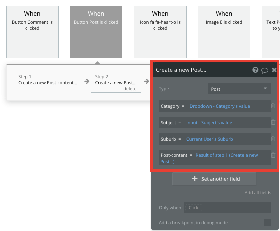 Creating a Nextdoor post data entry