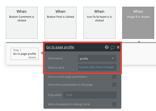 Sending data between pages using Bubble’s no-code editor