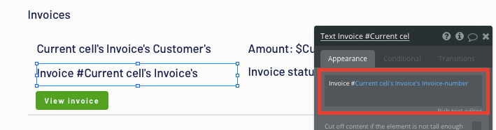 Bubble Quickbooks no-code clone invoice number