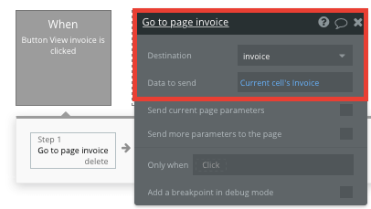 Sending Qickbooks invoice data between pages