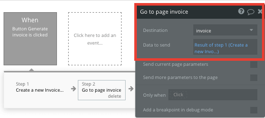 Sending Quickbook invoice data between pages