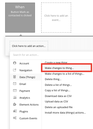 Making changes to a no-code database