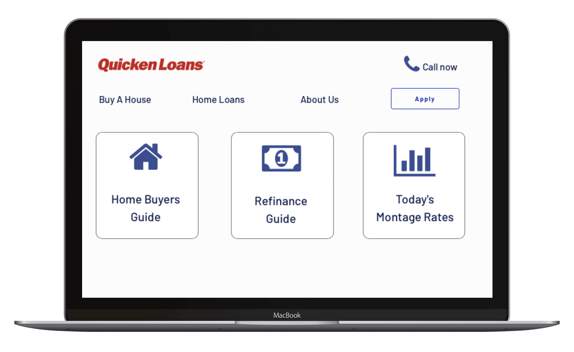 Quicken Loans no-code clone user interface design