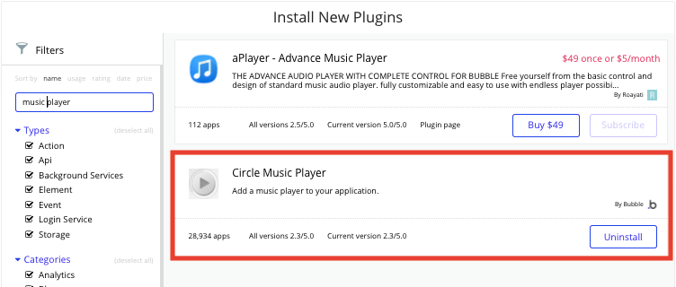 Bubble Music Streaming App Circle Music Player Plugin