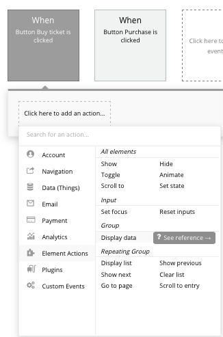 Bubble Ticketmaster clone tutorial displaying data