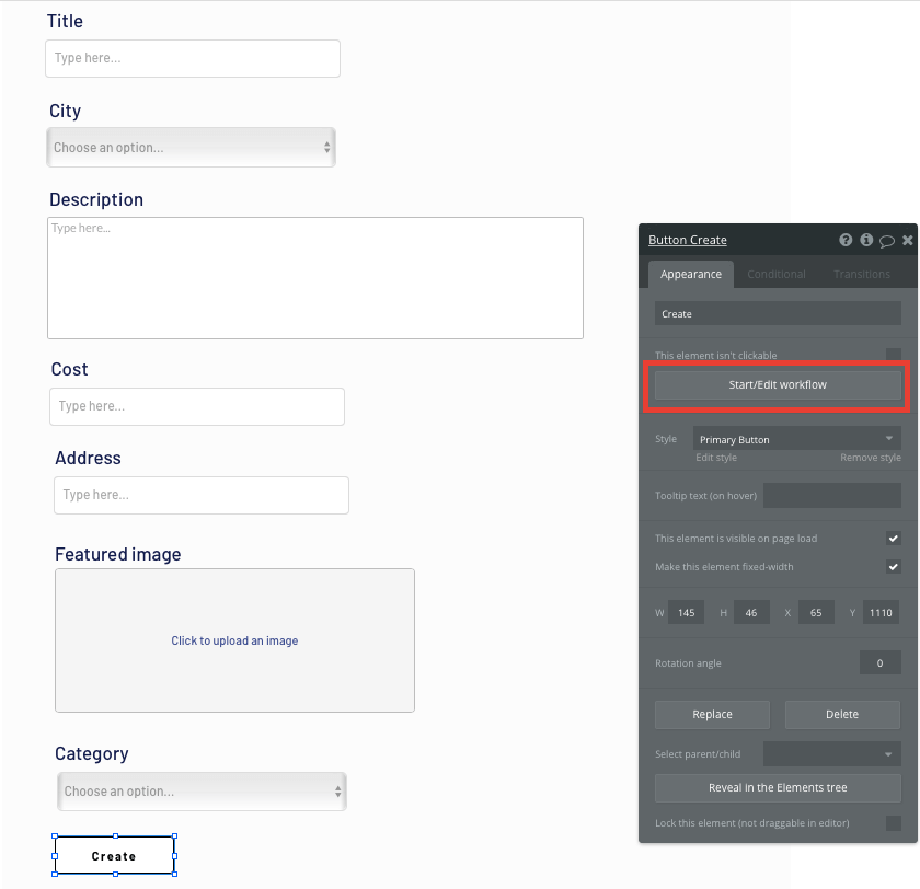 Building a workflow using Bubble’s no-code tool