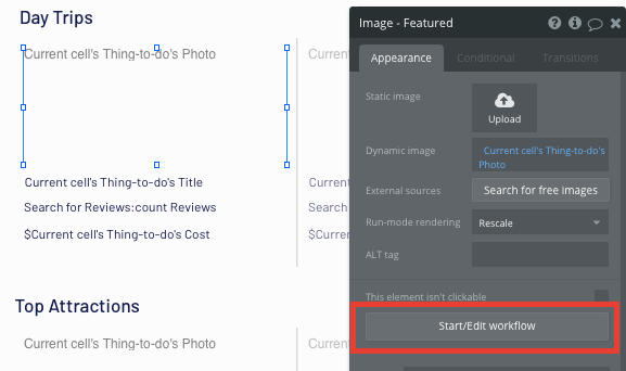 Creating a workflow to power a no-code Tripadvisor platform