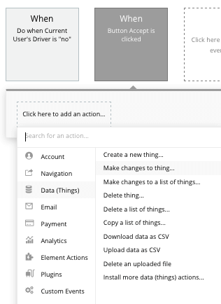 Bubble Uber Clone Trip Portal Workflow Walkthrough