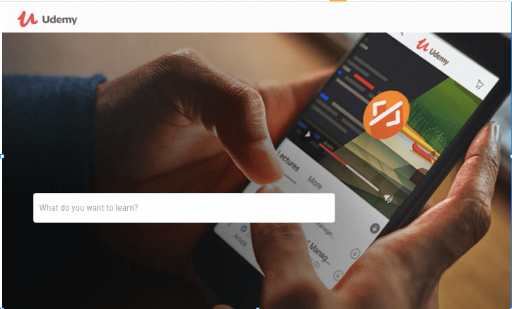 No-code Udemy clone app user interface design