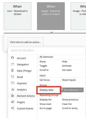 Using Bubble’s visual programming tool to display app data