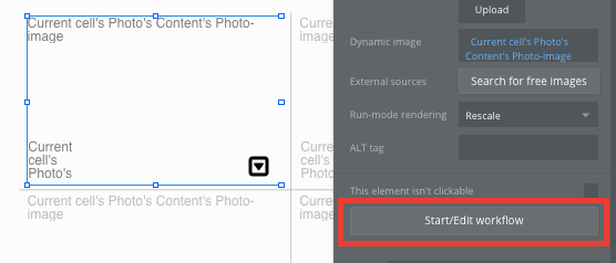 Bubble no-code Unsplash tutorial creating a new workflow