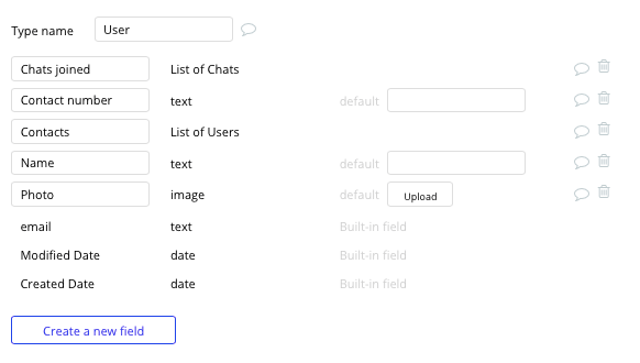 Bubble No Code Whatsapp User Data Type and Fields Tutorial