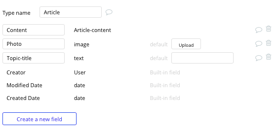 Bubble no code Wikipedia clone tutorial with article data type and fields