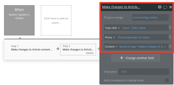 Making changes to a Wikipedia database without using code in Bubble