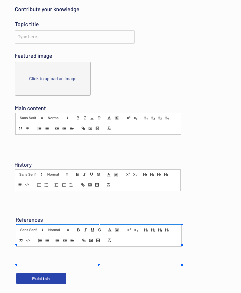 Using Bubble’s no-code rich text editor to publish long-form content