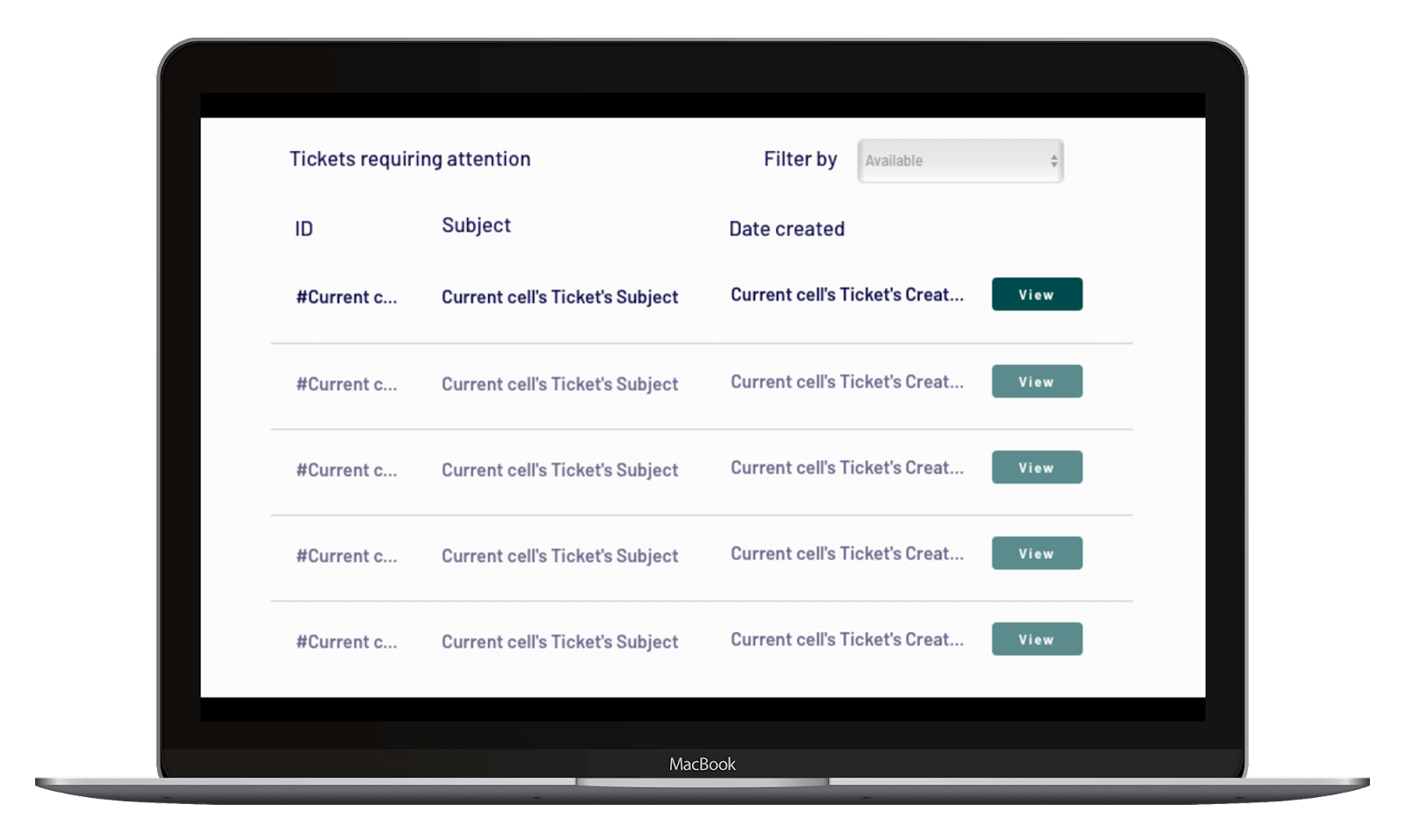 Zendesk no-code clone user interface