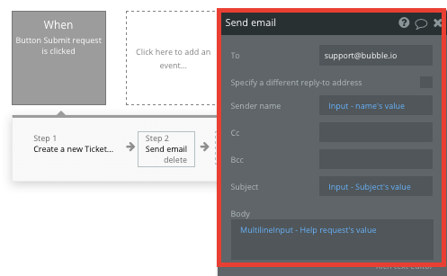 Sending a Zendesk support ticket as an email