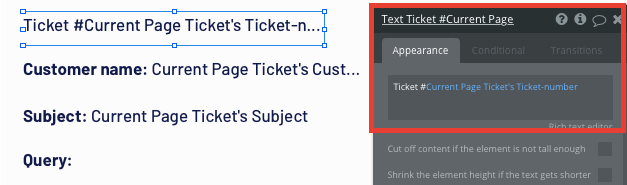  Displaying dynamic content on a no-code Zendesk clone