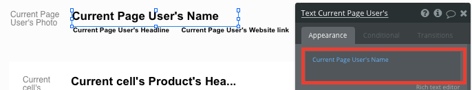 Bubble No Code Product Hunt Clone Dynamic Username Display