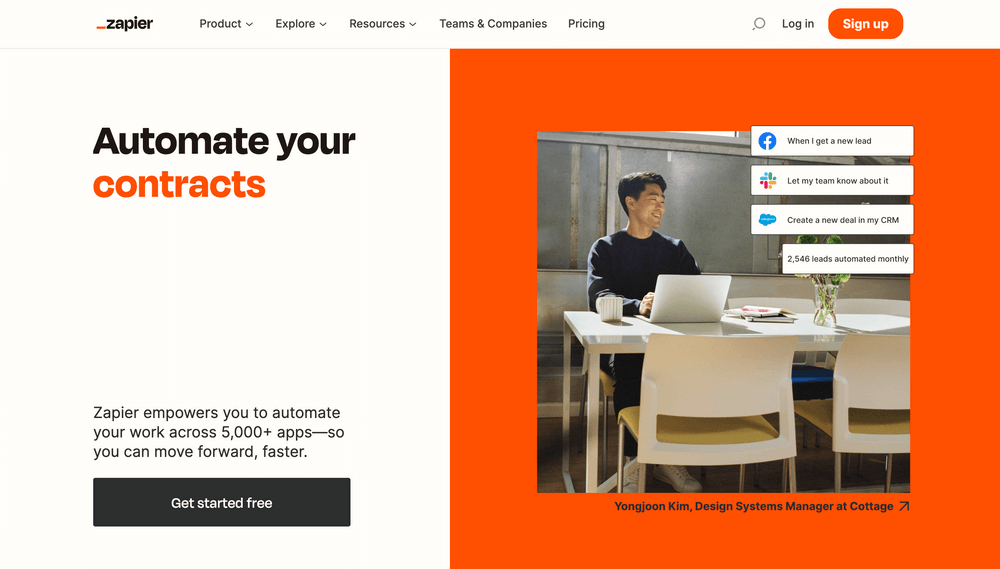 The 4 Best Business Website Design Examples: Zapier