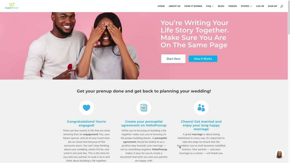 HelloPrenup website.